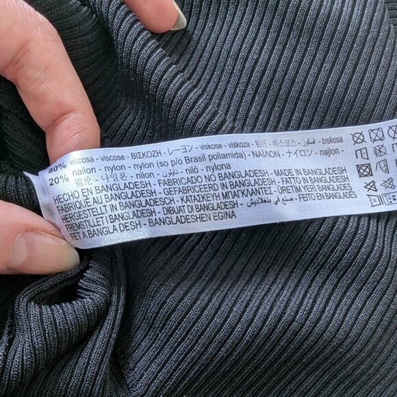 *2/$20* Zara Black Ribbed tank top, Size M - Picture 5 of 7